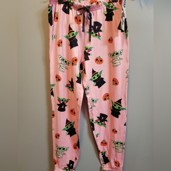 Disney Other - Disney Star Wars Halloween Baby Yoda Pink Sleep/Lounge Pants